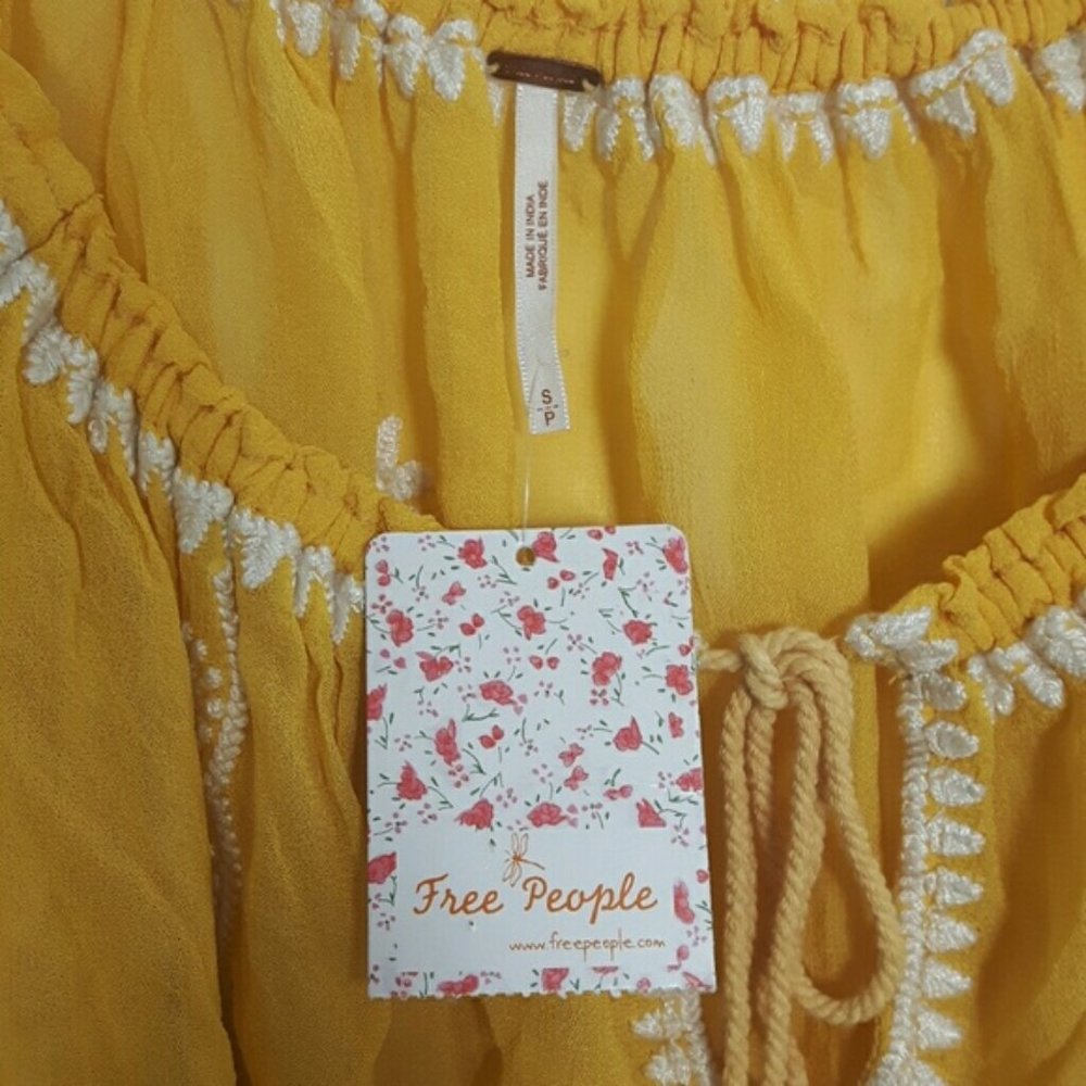 Free People Sunshine Paisley Park Peasant top - Picture 8 of 10